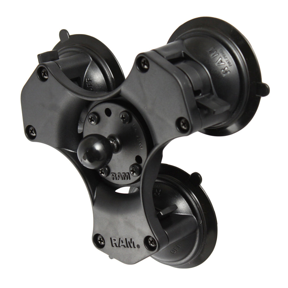 RAM® Twist-Lock™ tredobbelt sugekopsbase med kugle - B-størrelse