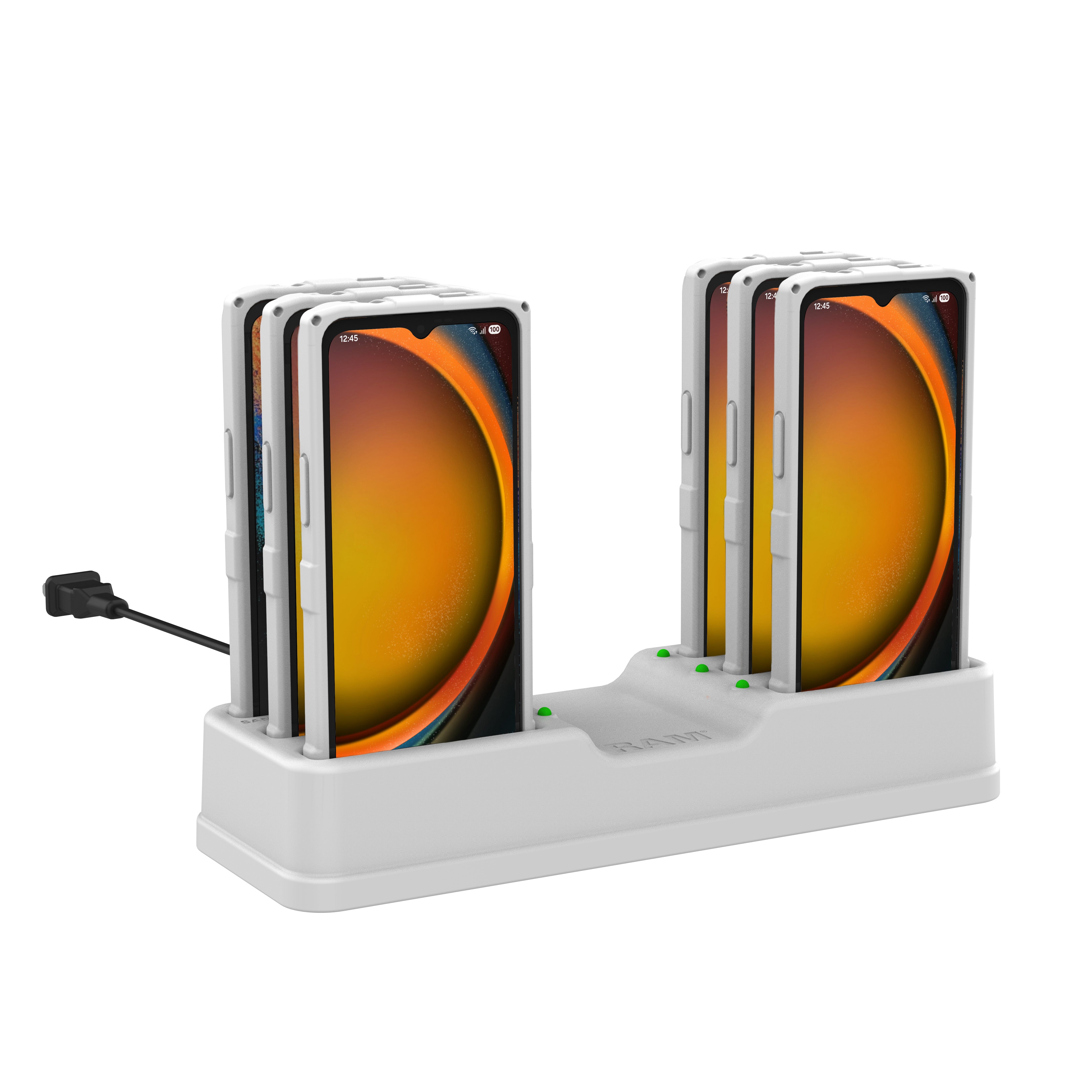 RAM® 6-poorts dock voor XCover7, 7 Pro en 6 Pro met OEM- of RAM® Skin™ grijs