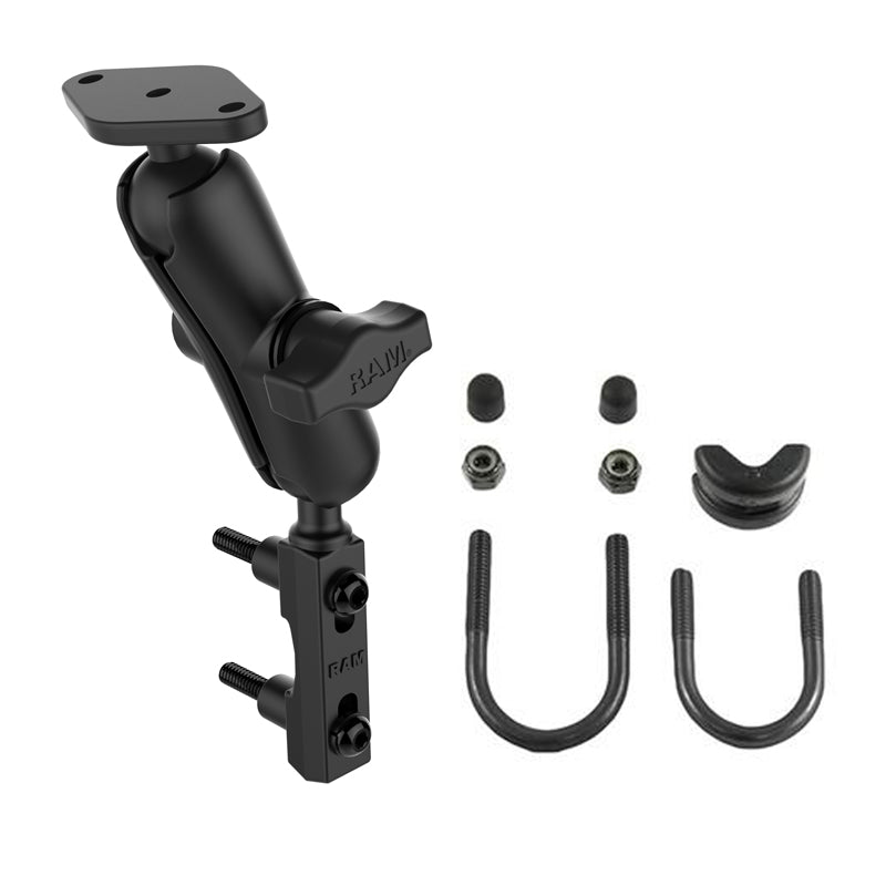 Soporte de depósito de freno/embrague de motor RAM® con placa romboidal – medio