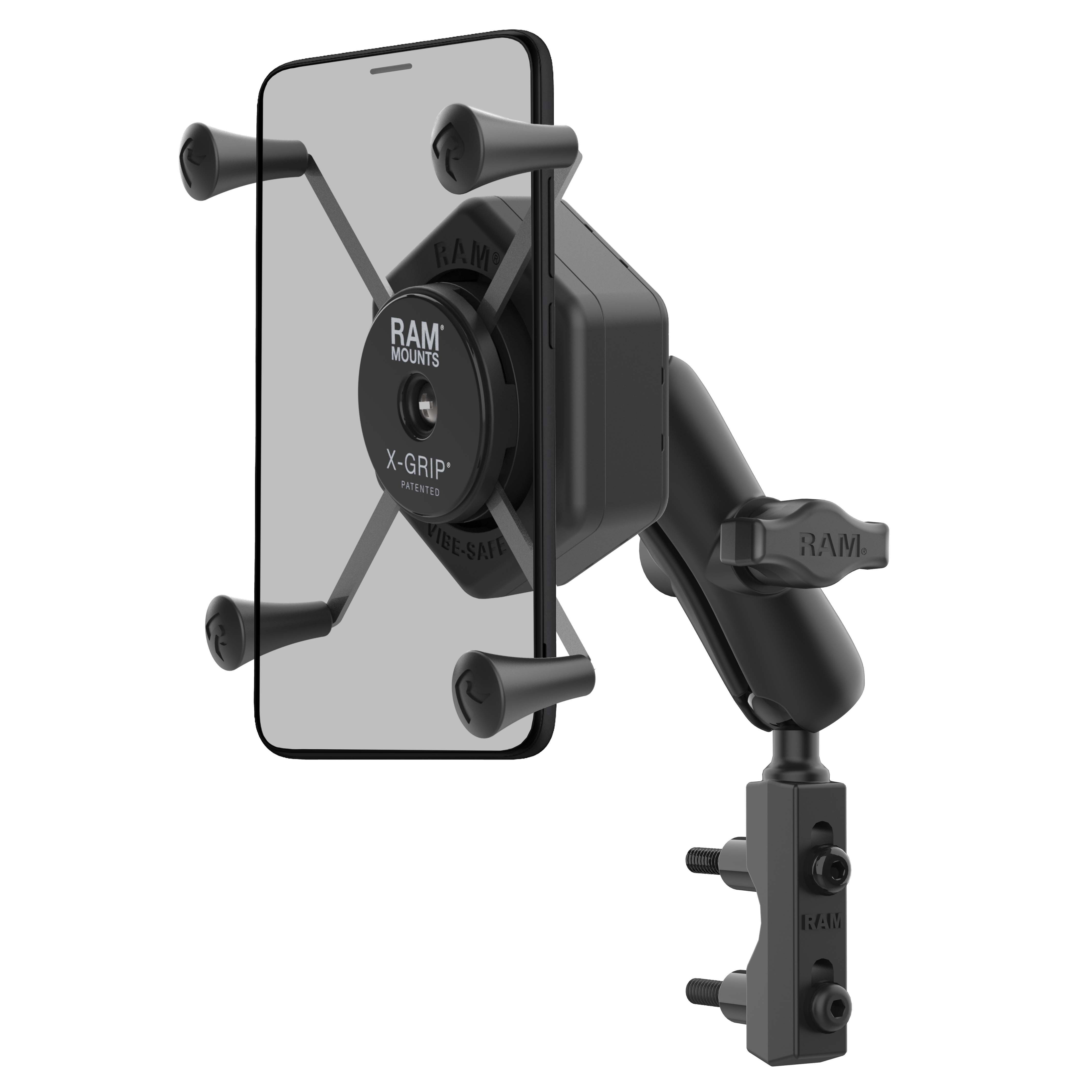 RAM® X-Grip® houder voor grote telefoons met Vibe-Safe™ & reservoirbasis