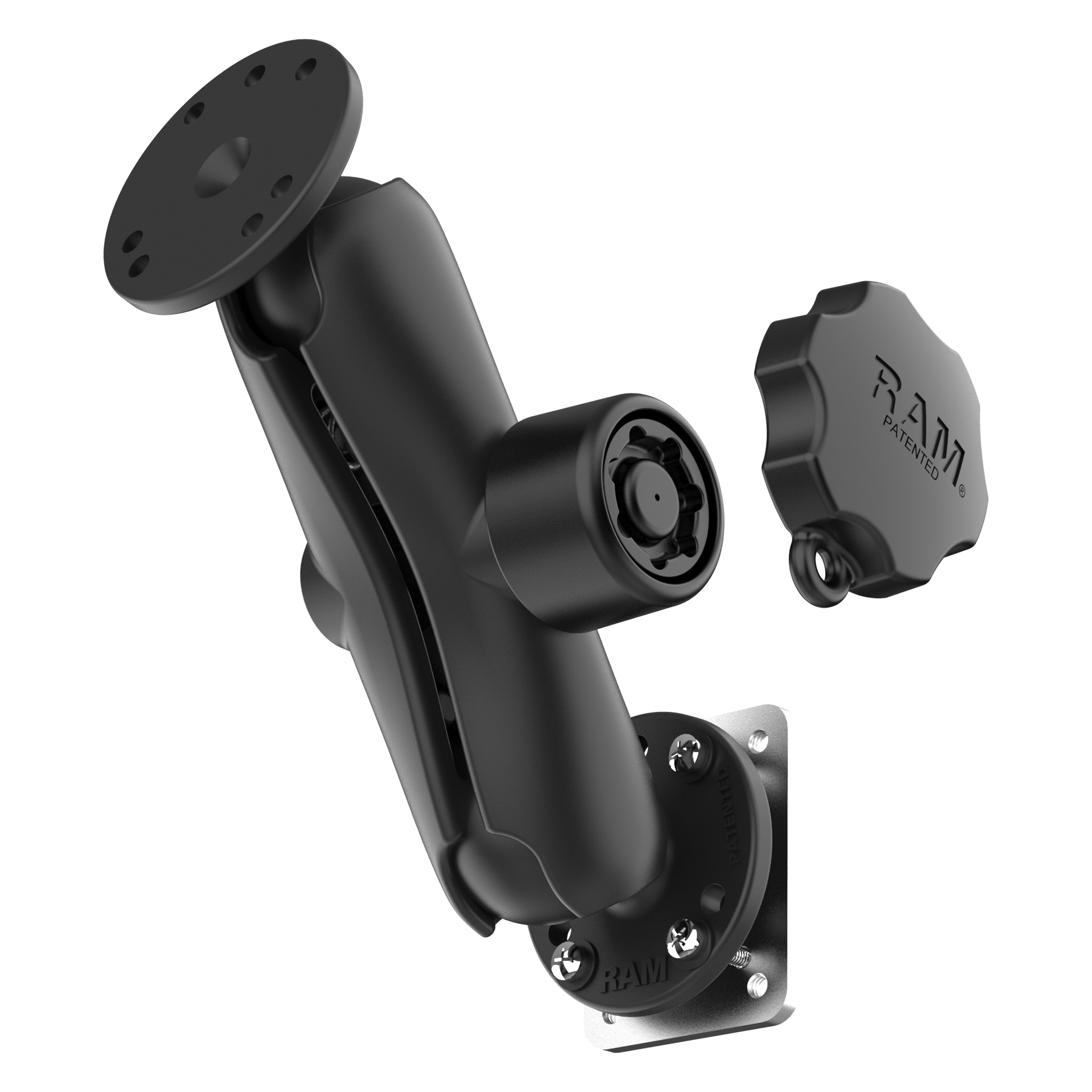 RAM® vergrendelbare drill-down dashboardhouder met montageplaat - C-formaat medium