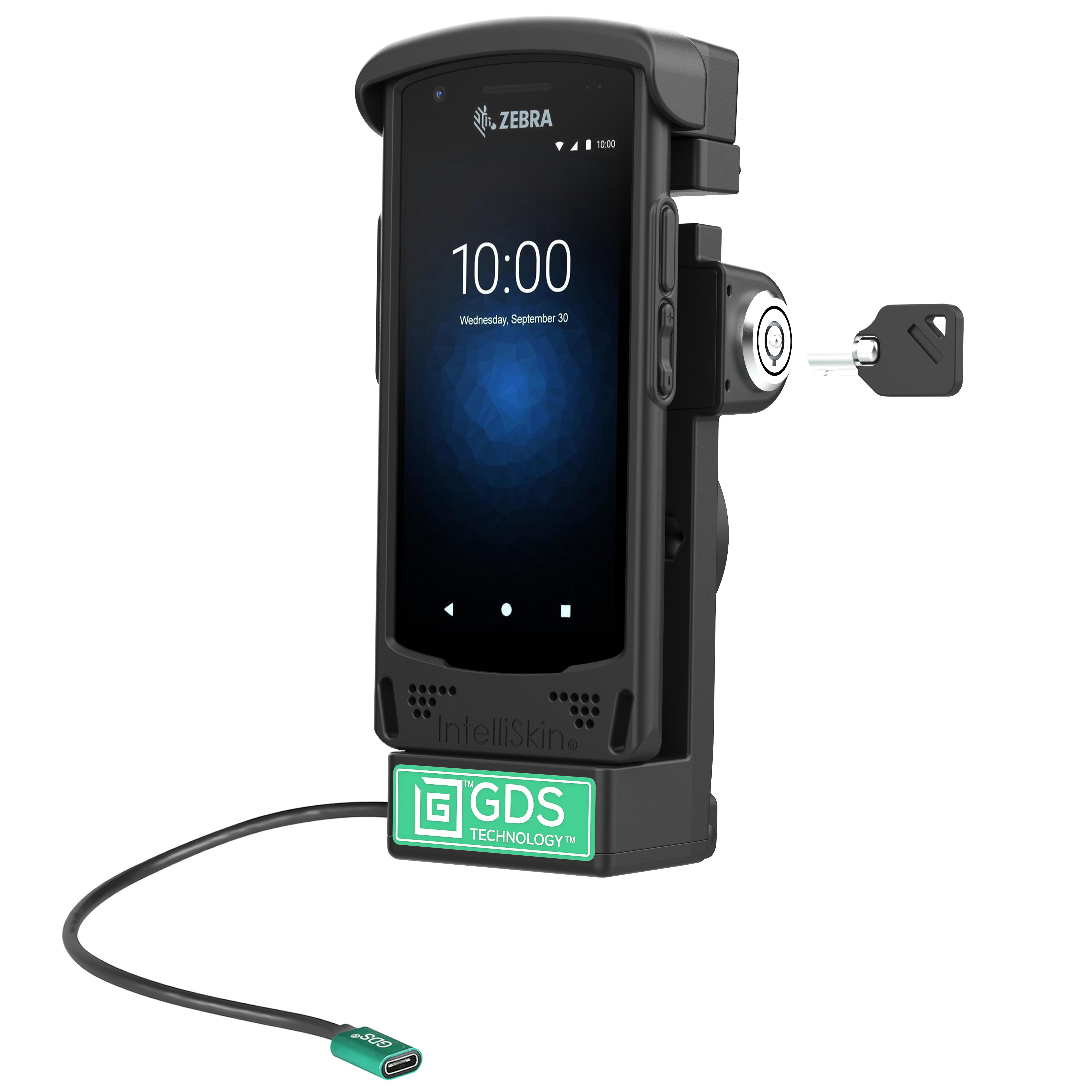 GDS® vergrendelbare gevoede dock voor Zebra EC50/55