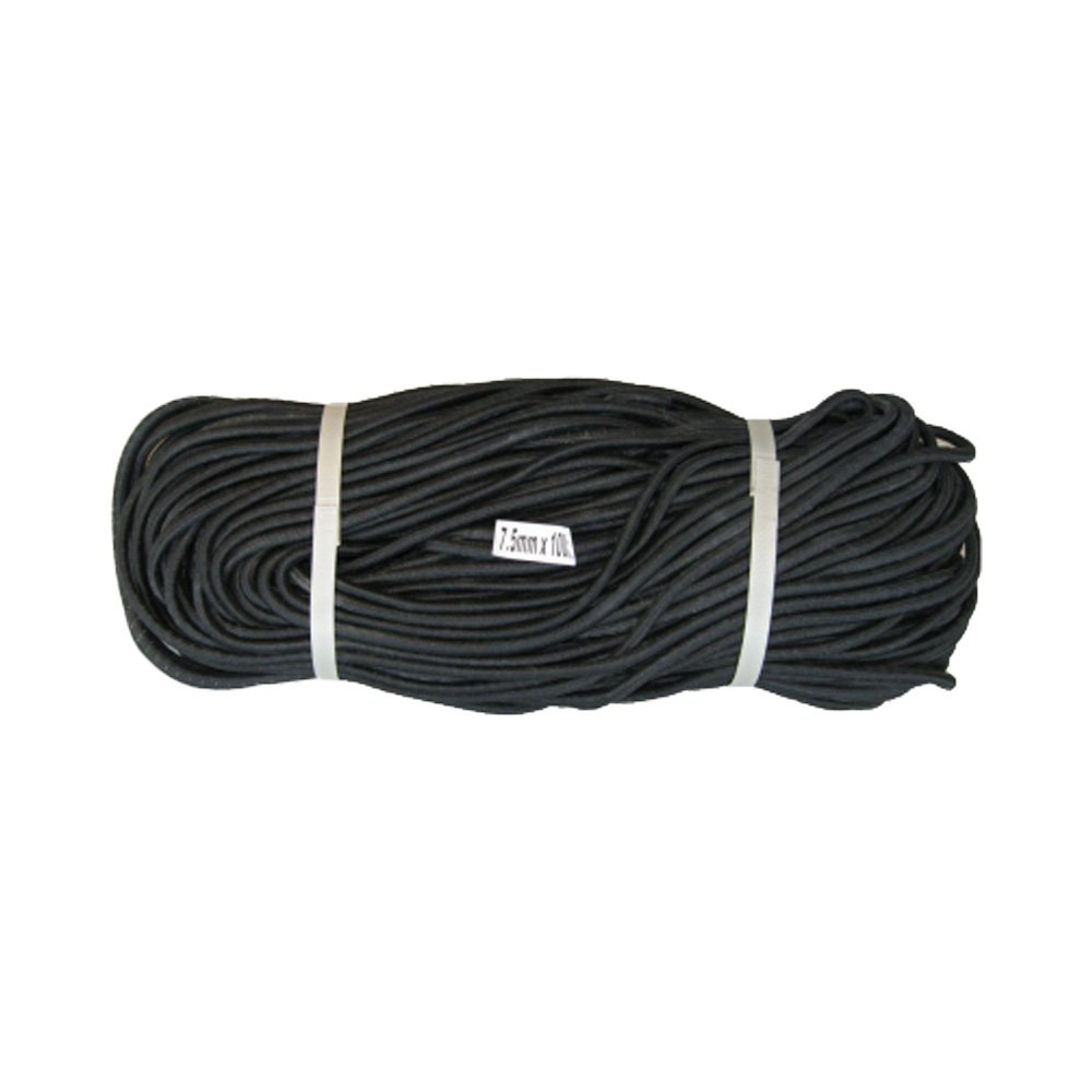 Touw elastisch 100mx7,5mm zwart