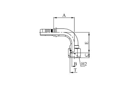 Fluiconnecto No-skive hose barb - 90° bent coupling Fluiconnecto No-skive hose barb - 90° bent coupling