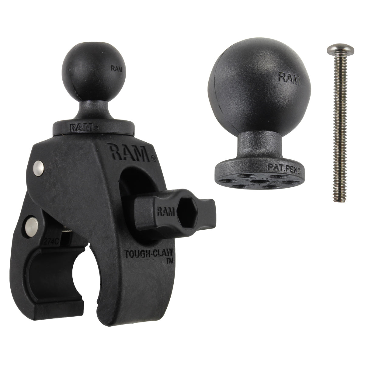 RAM® Tough-Claw™ small clamp ball base for B size & C size