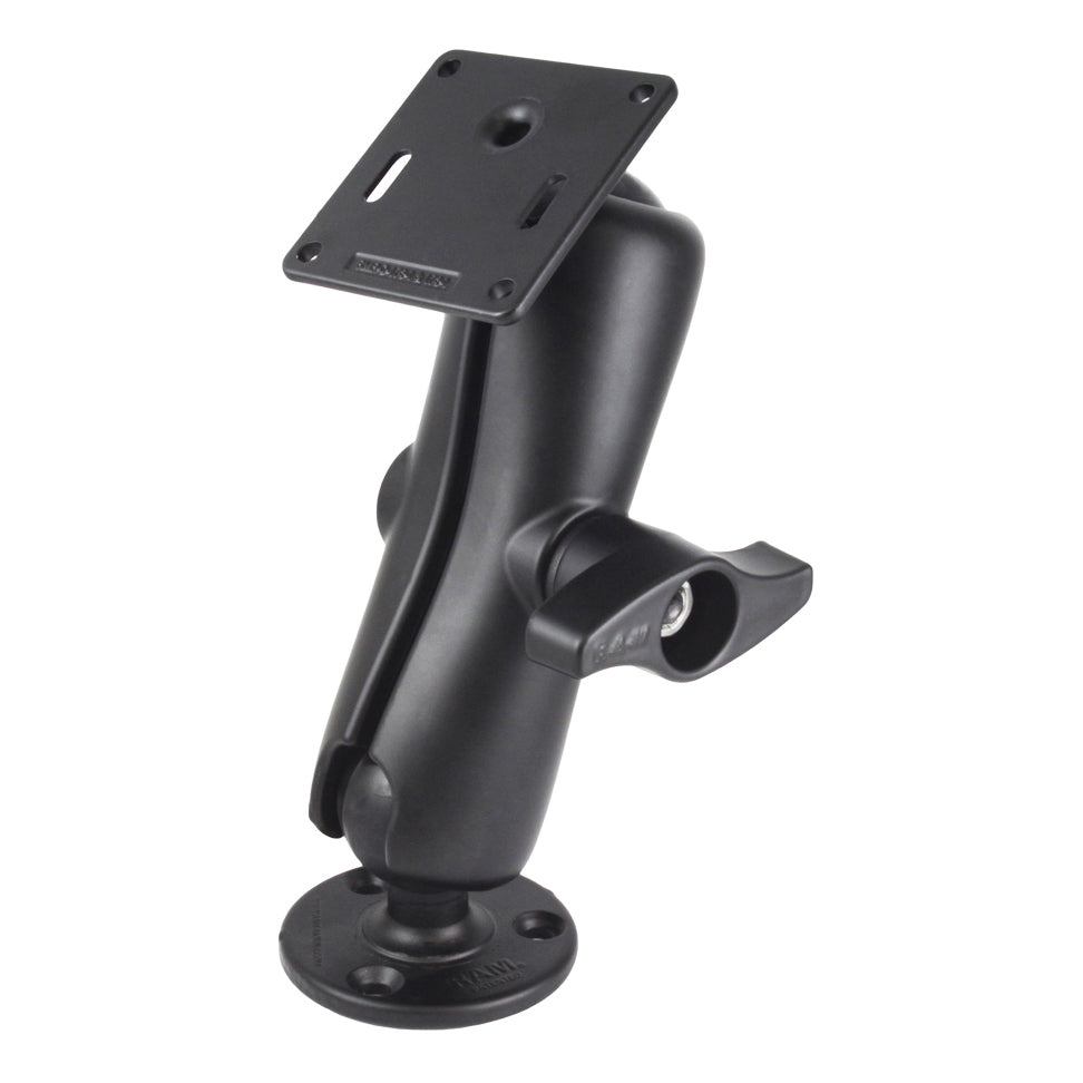RAM® dubbele kogelhouder met 75x75mm VESA-plaat en borgmoer - medium