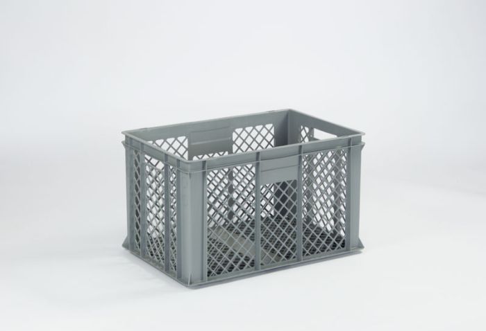 Kunststoff-Cateringbox 600x400x350 mm, 71 Liter, perforiert, hellgrau