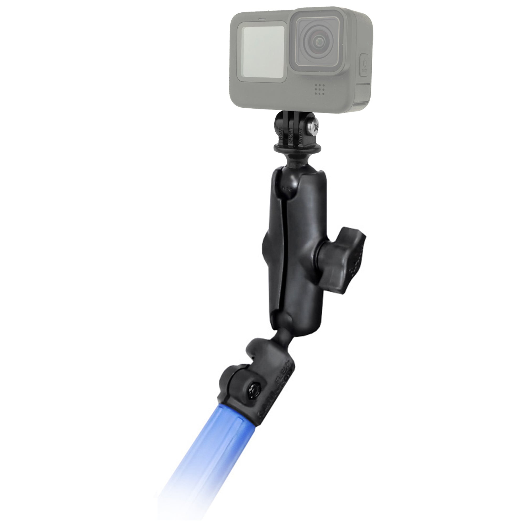 RAM® Tele-Mount™ paaladapterhouder met actiecamera-adapter