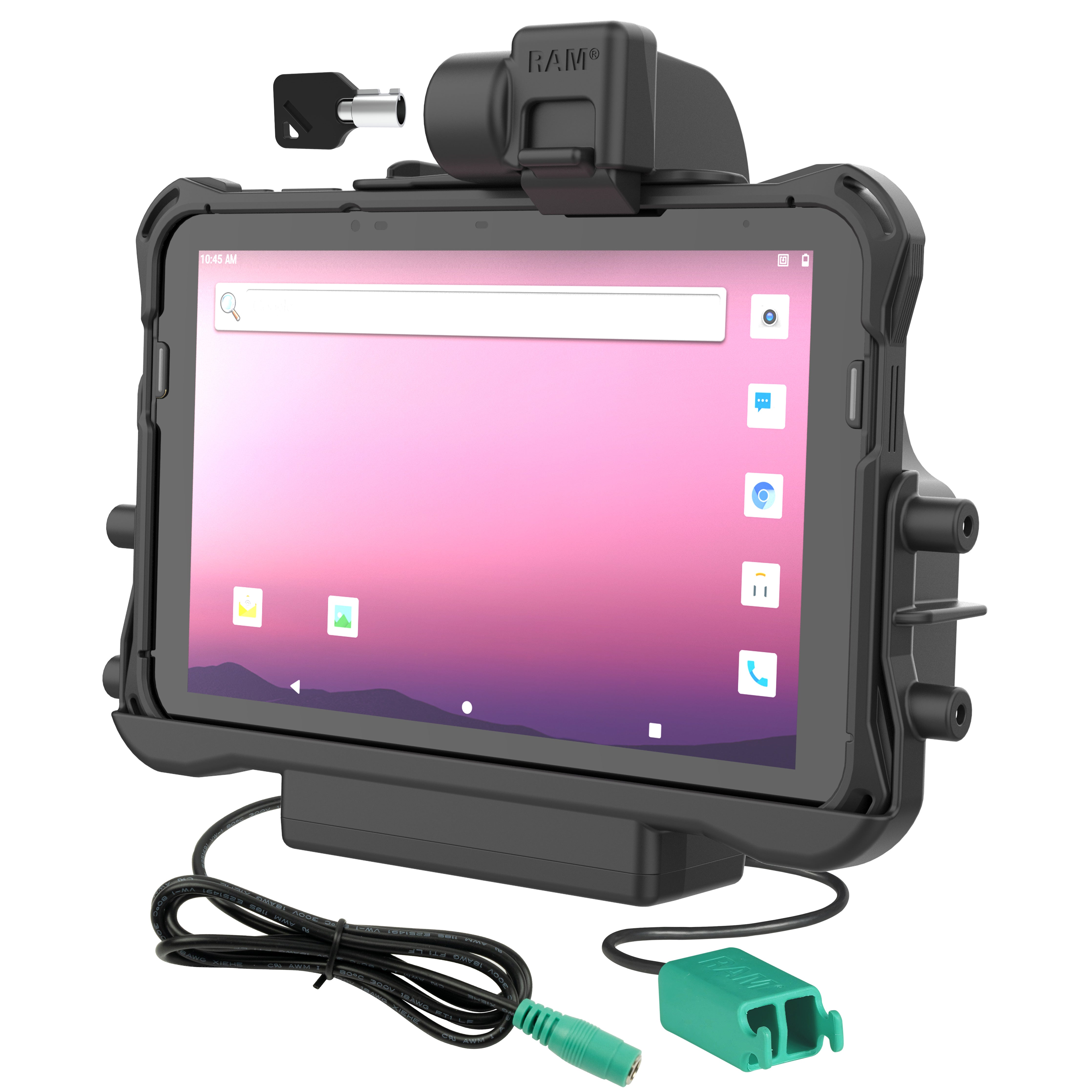 RAM® vergrendelbare stroom + dubbele USB dock voor Honeywell ScanPal EDA10A