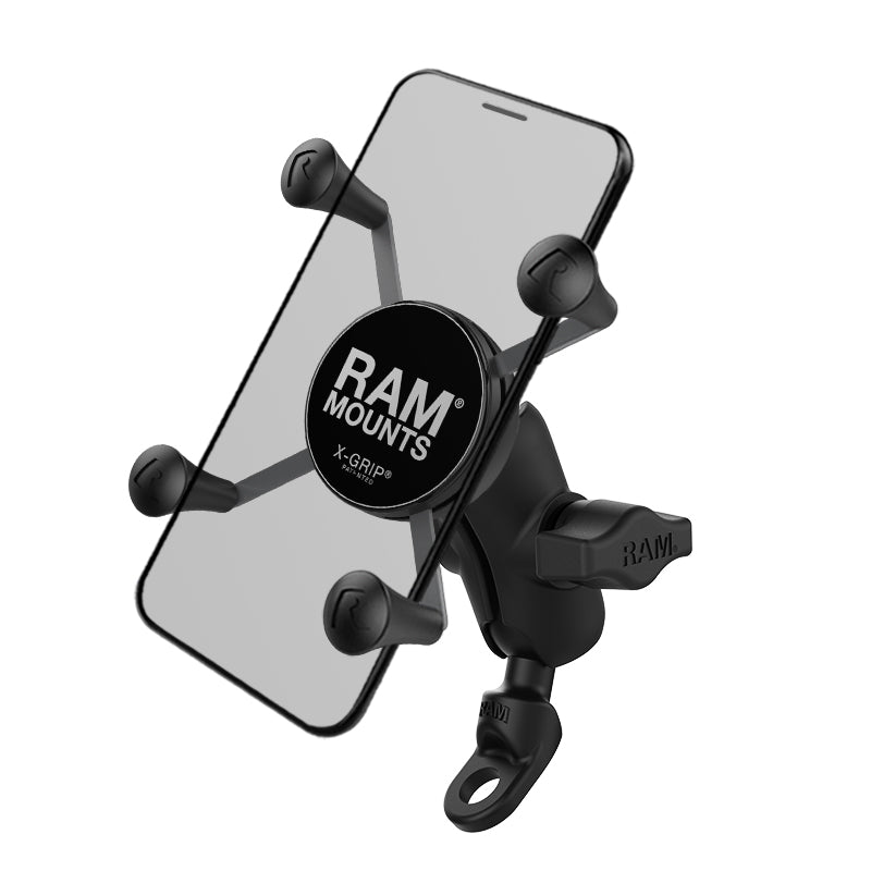 RAM® X-Grip® telefoonhouder met 9mm gehoekte boutkopadapter