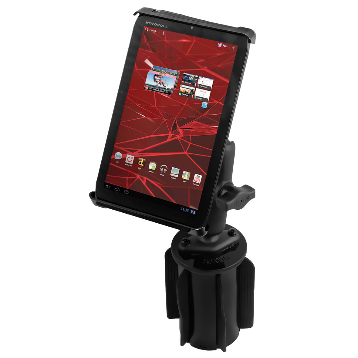 RAM® Tab-Tite™ houder voor kleine tablet met RAM-A-CAN™ II bekerhouderhouder
