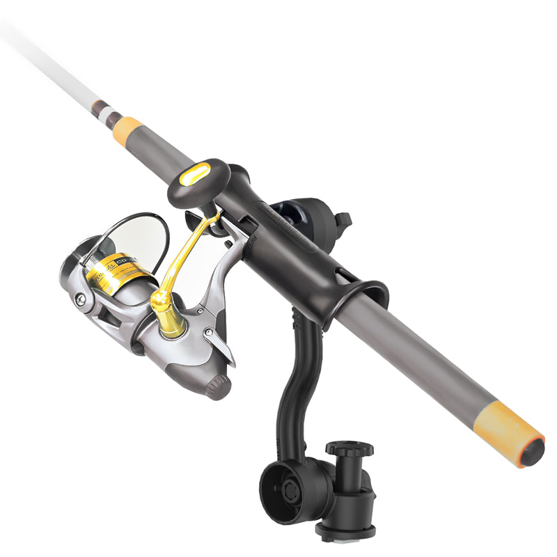 RAM® Tube Jr.™ hengelhouder met verlengarm en RAM® Track-Node™ basis