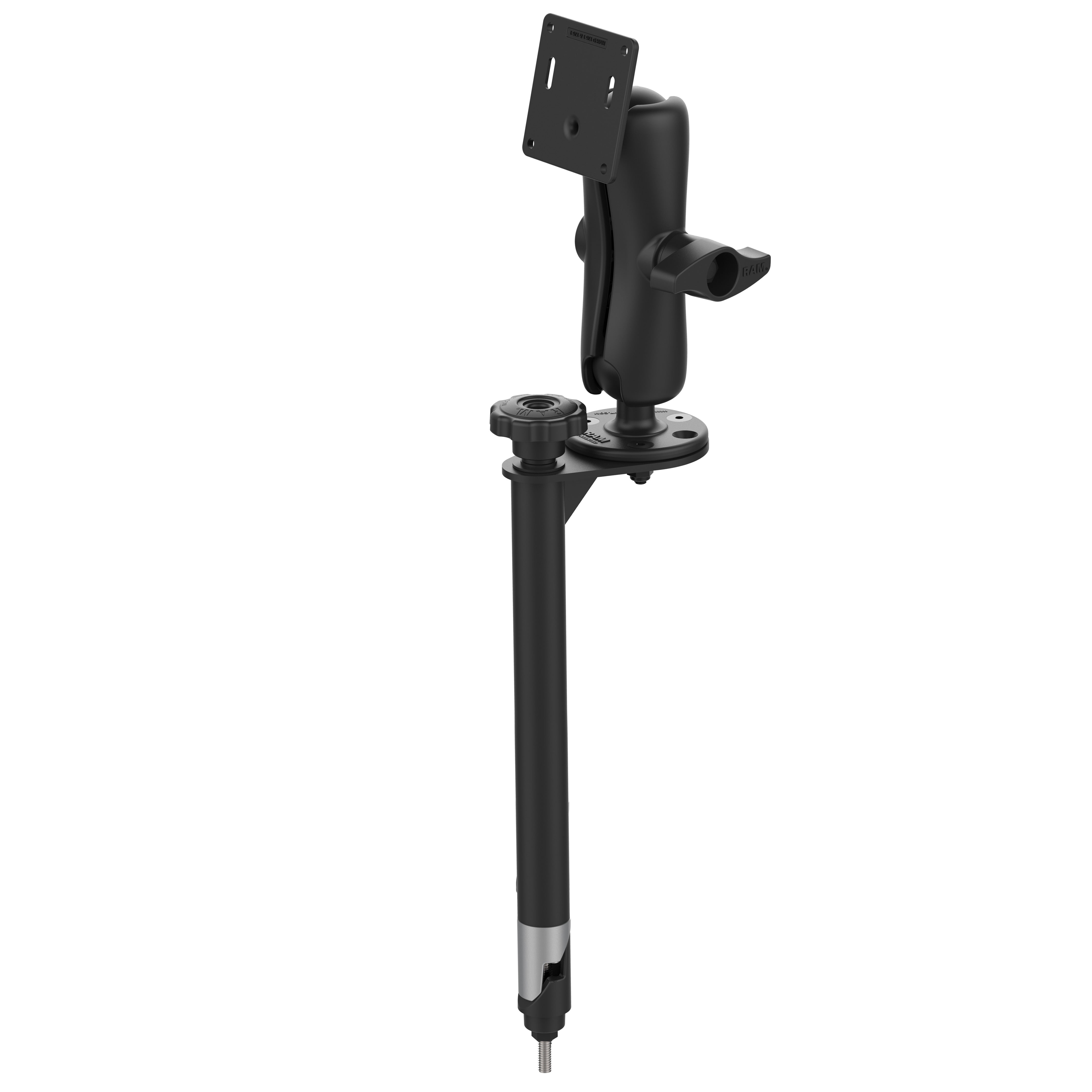 RAM® 12" bovenste flenspaal met D-formaat 75x75mm VESA houder