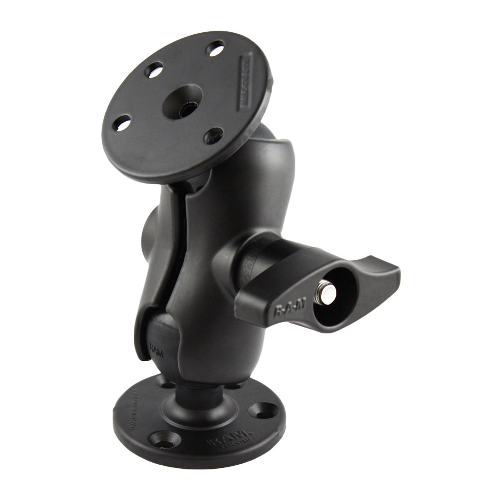 RAM® double ball holder with two large round plates - D size short