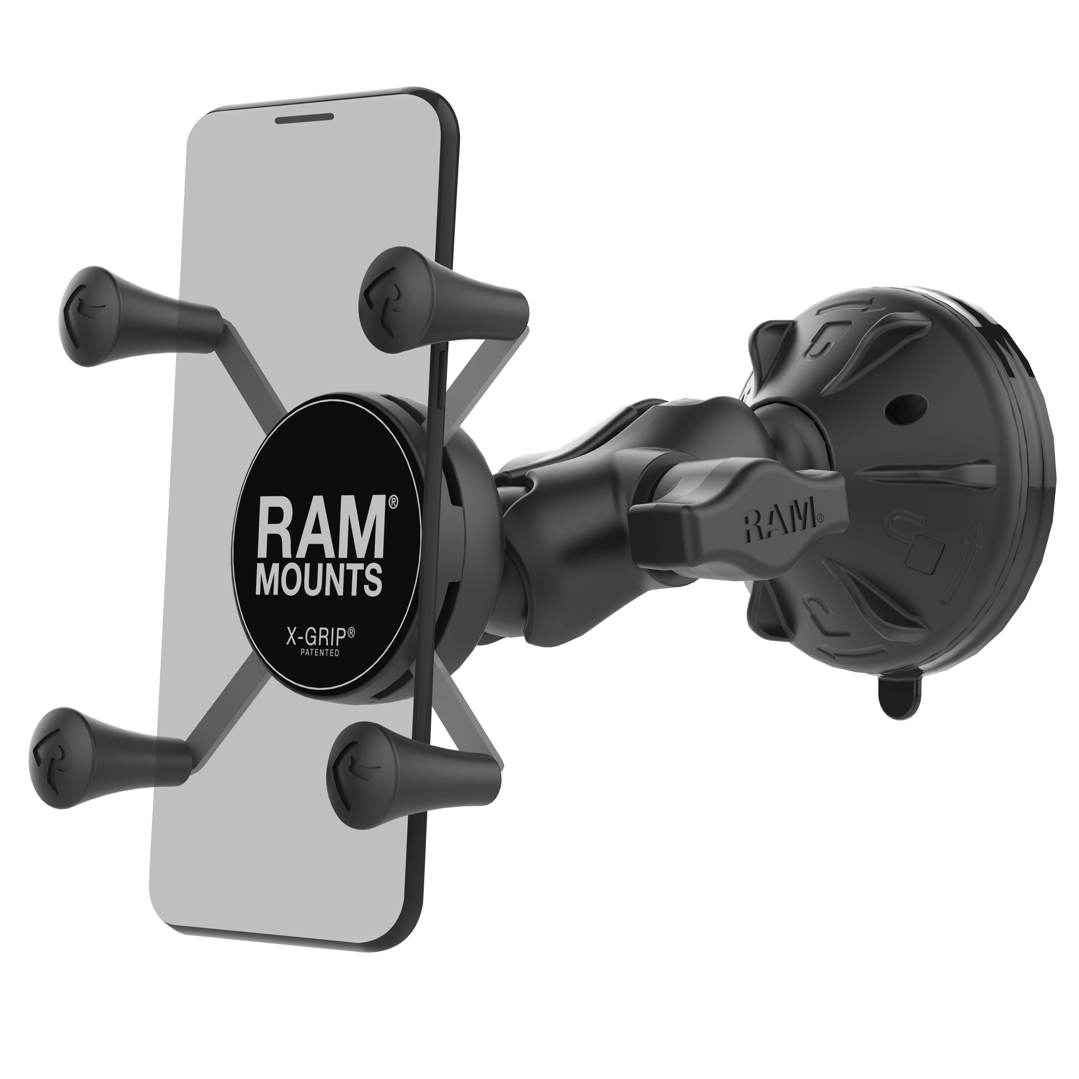 RAM® X-Grip® telefoonhouder met low-profile zuignap - kort