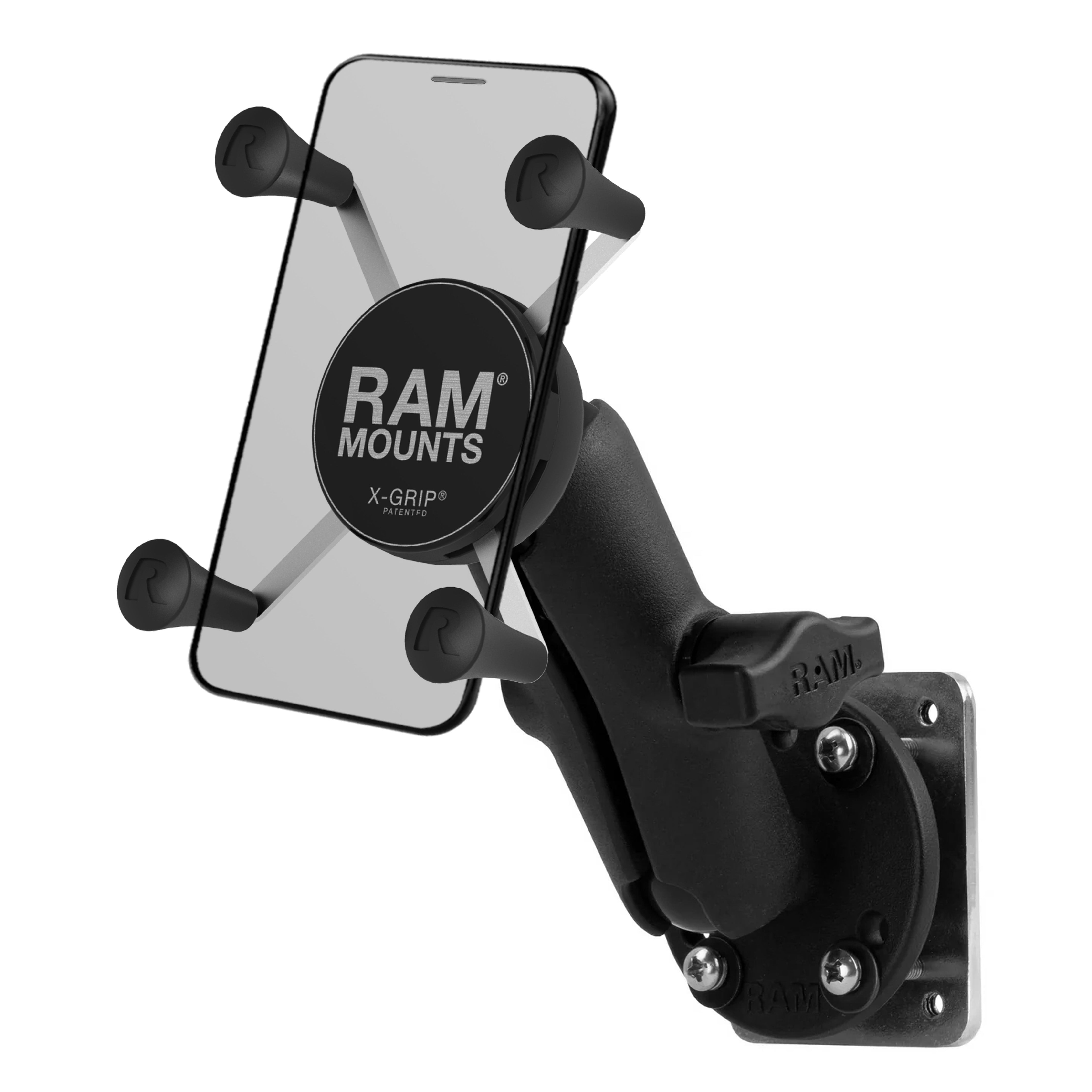 RAM® X-Grip® telefoonhouder met doorschroefbasis & montageplaat