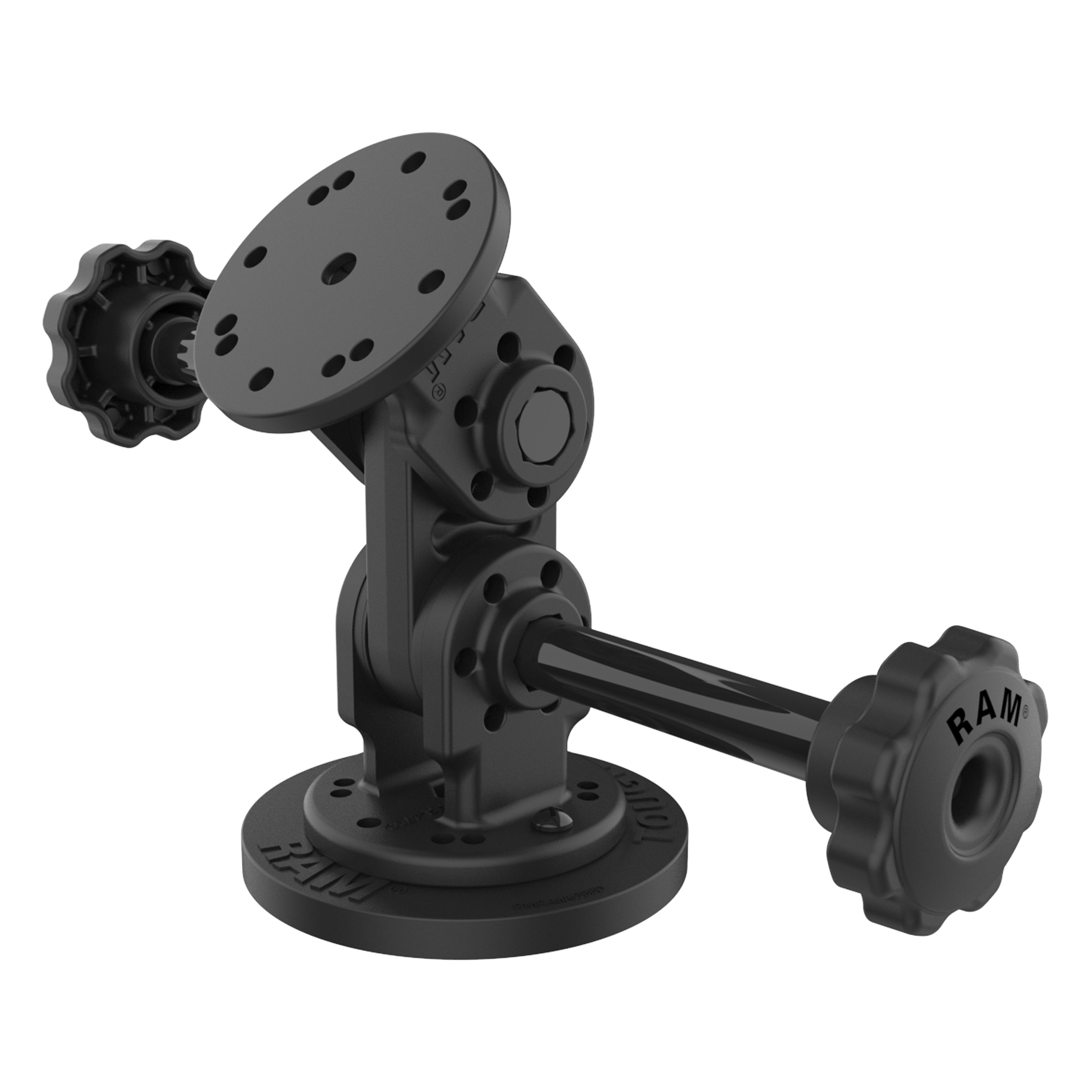 RAM® dubbel rak magnetisk lutningshållare med knop