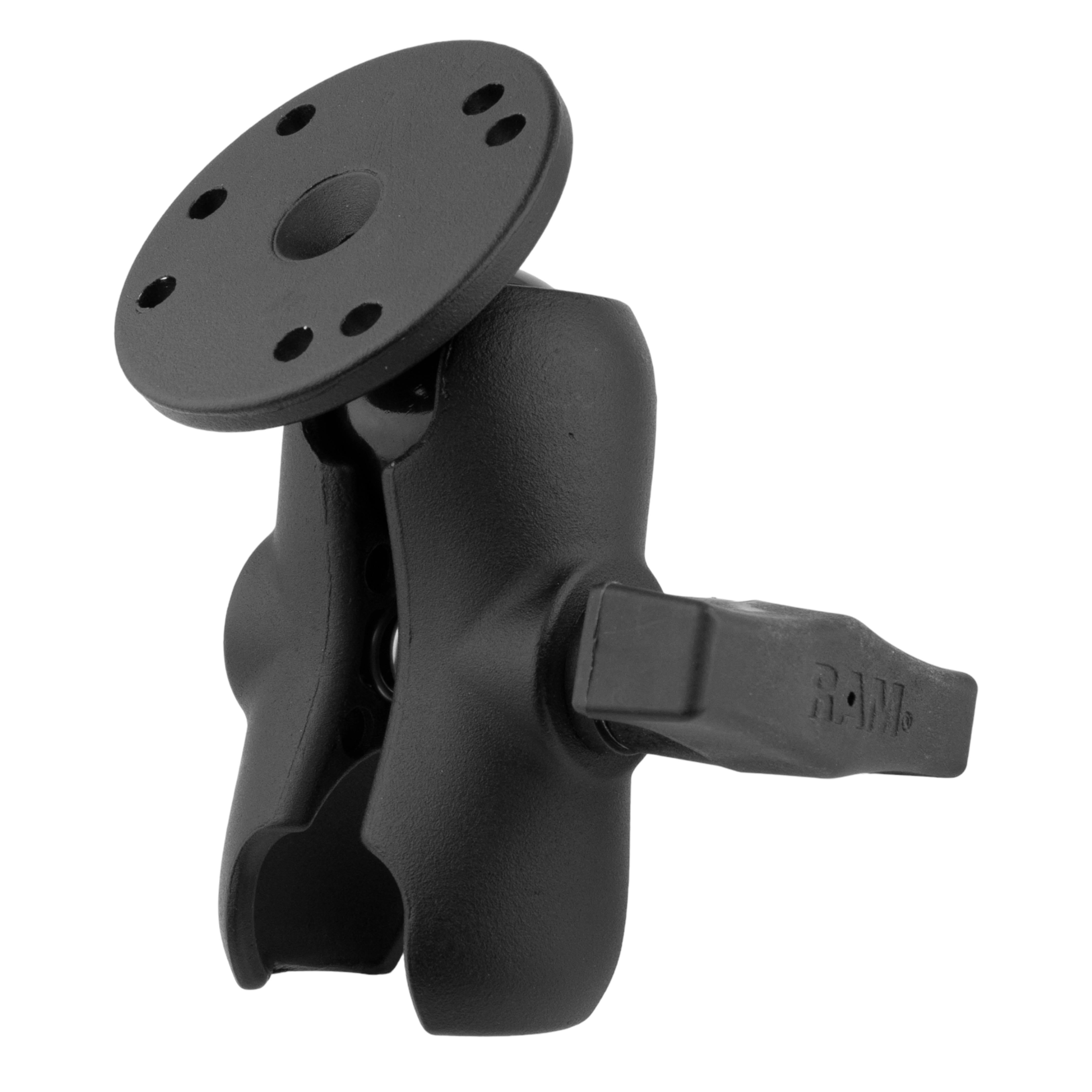 Braccio RAM® a doppia coppa con piastra a sfera rotonda – formato C corto