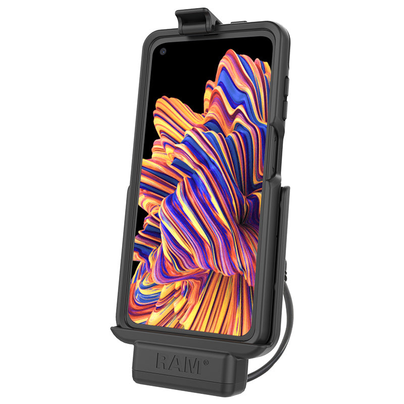 Base alimentada RAM® para Samsung XCover Pro con OtterBox uniVERSE