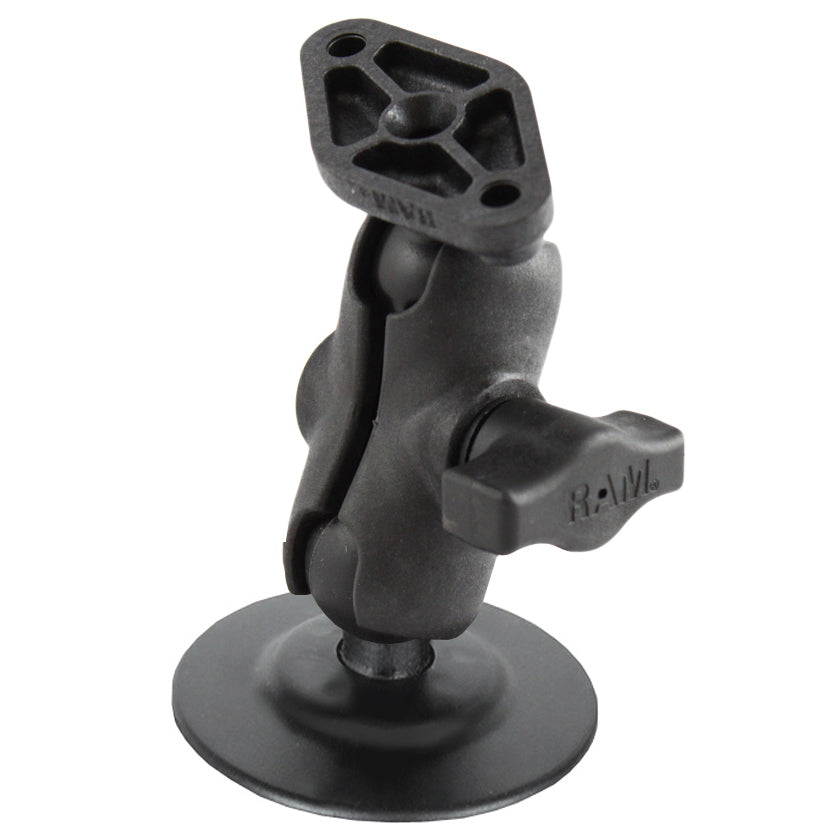RAM® zelfklevende Flex dubbele kogelhouder met diamantplaat - B-formaat kort