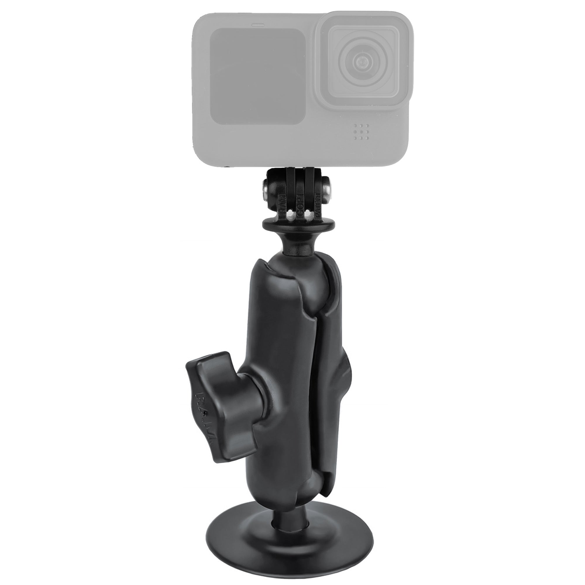 RAM® zelfklevende Flex dubbele kogelhouder met action camera-adapter