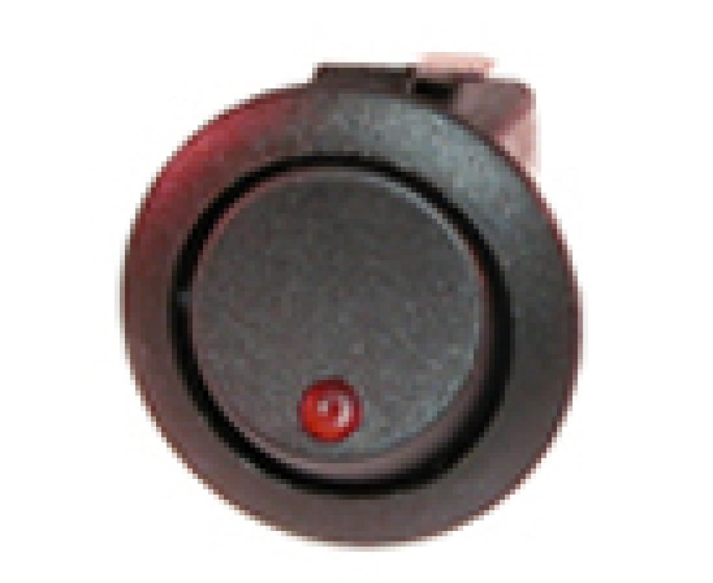 Schakelaar LED mini rond rood 16A 12V