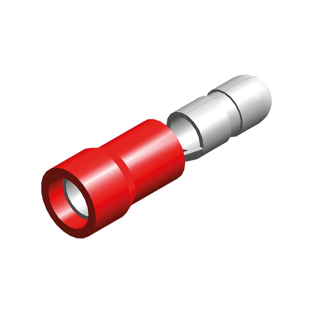 Cosse 4mm ronde mâle rouge 547
