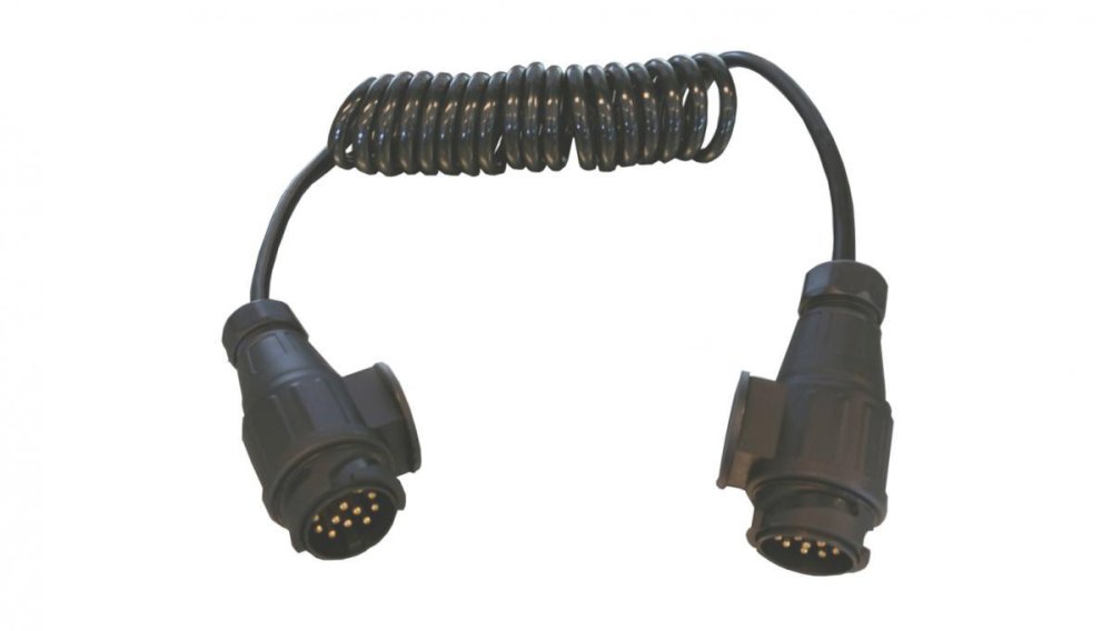 Câble spiralé 12V pvc 13-p 1-3m fiche/fiche Ø 50mm
