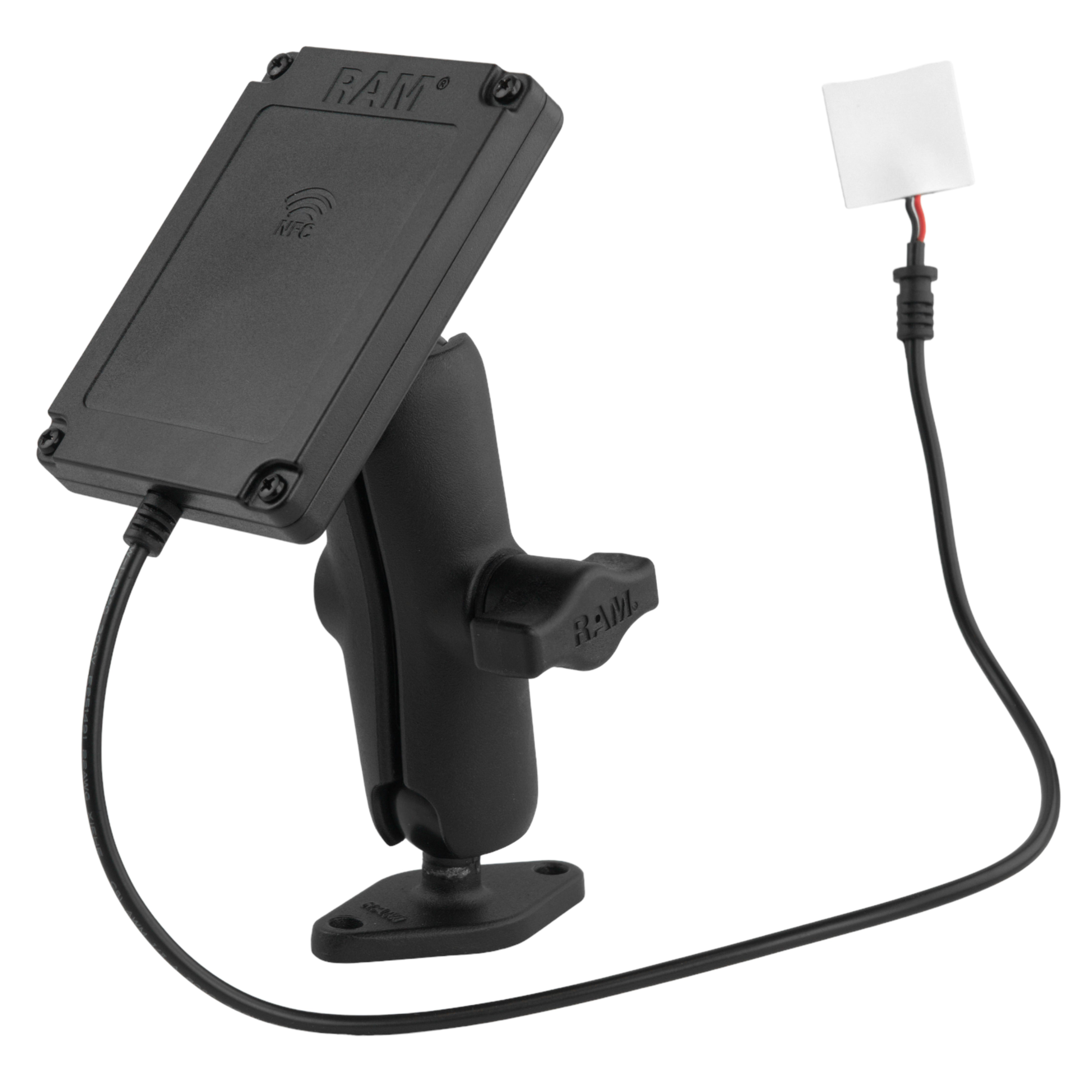 Extensor NFC RAM® con soporte de bola doble de fijación pasante