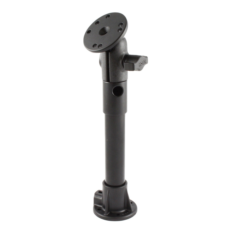 RAM® PVC-buishouder met enkele kogel en kom en ronde plaat