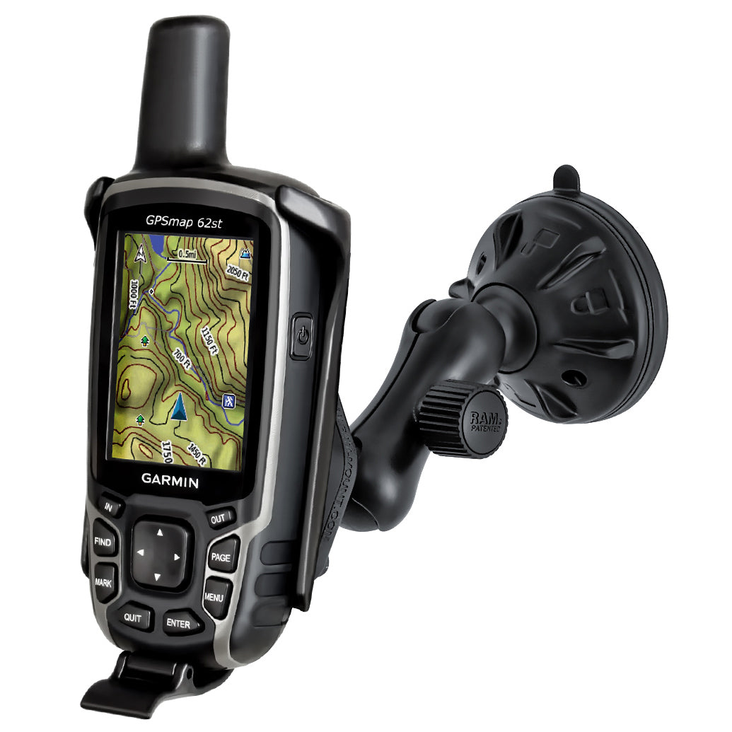RAM® Twist-Lock™ low-profile zuignaphouder voor Garmin Astro 320 + meer