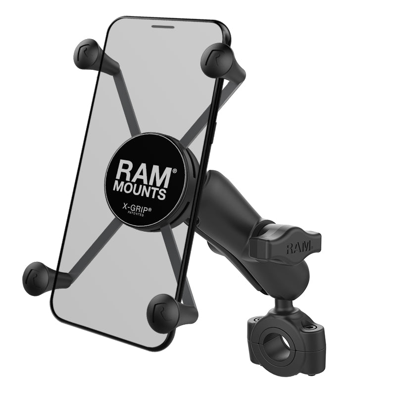 RAM® X-Grip® houder voor grote telefoons met Torque™ medium railbasis medium arm