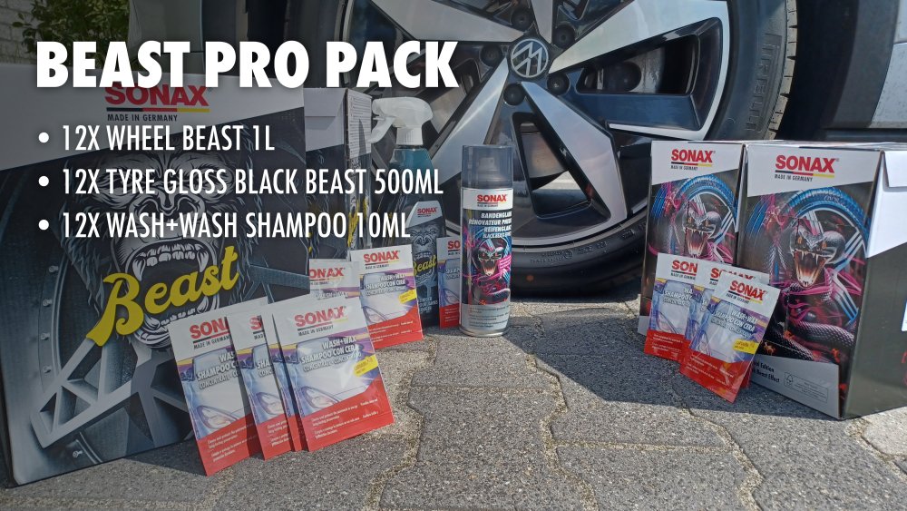 SONAX BEAST Pro Pack 12x Wheelbeast + 12x Black Beast