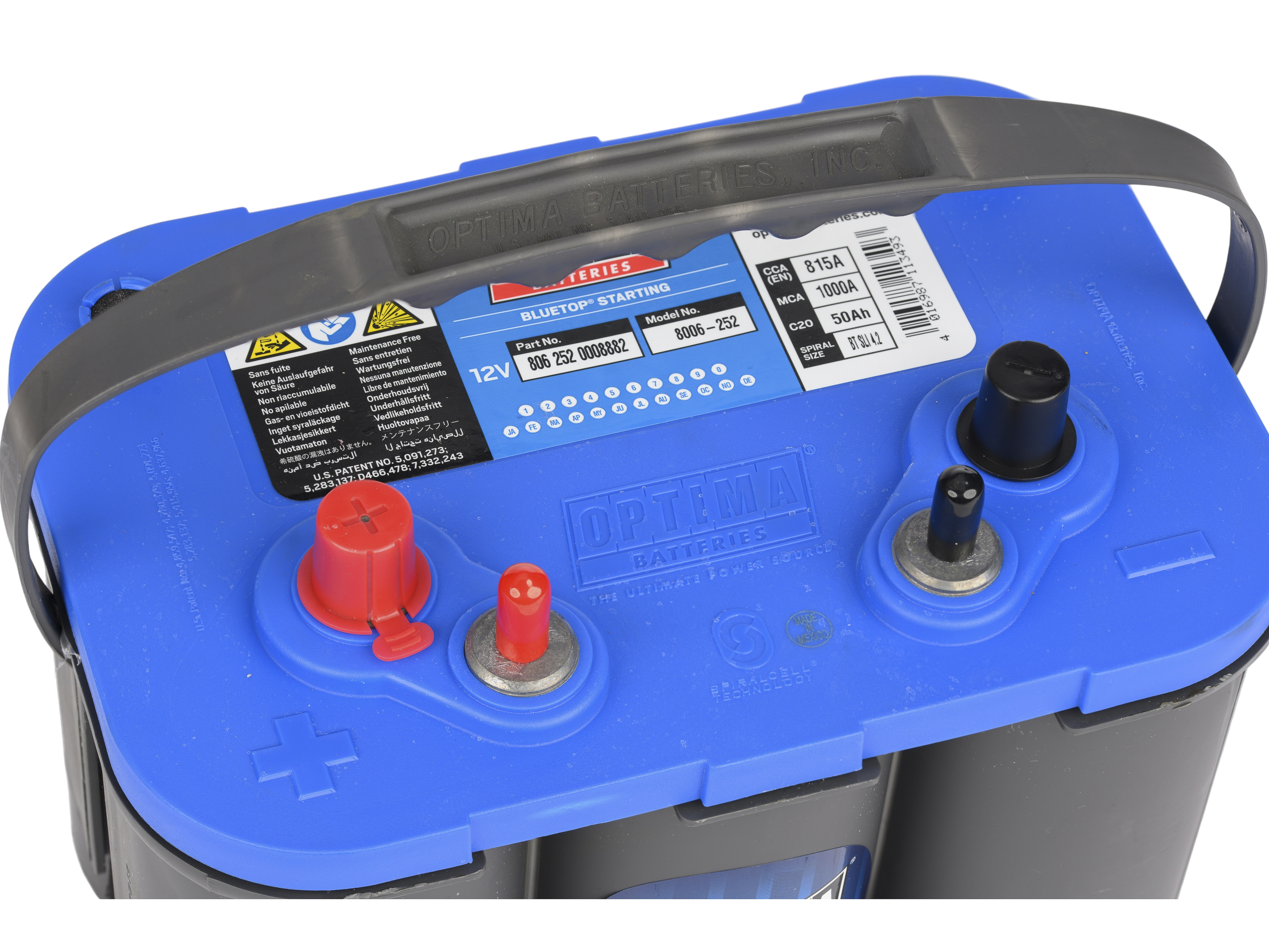 Optima Blue Top SLI-4.2 50AH 815CCA batteri - 806252000