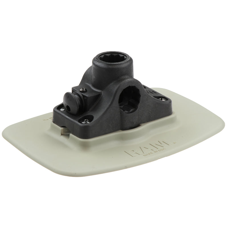 Base autoadhesiva gris RAM® Bond-A-Base™ con receptor de poste/spline RAM ROD®