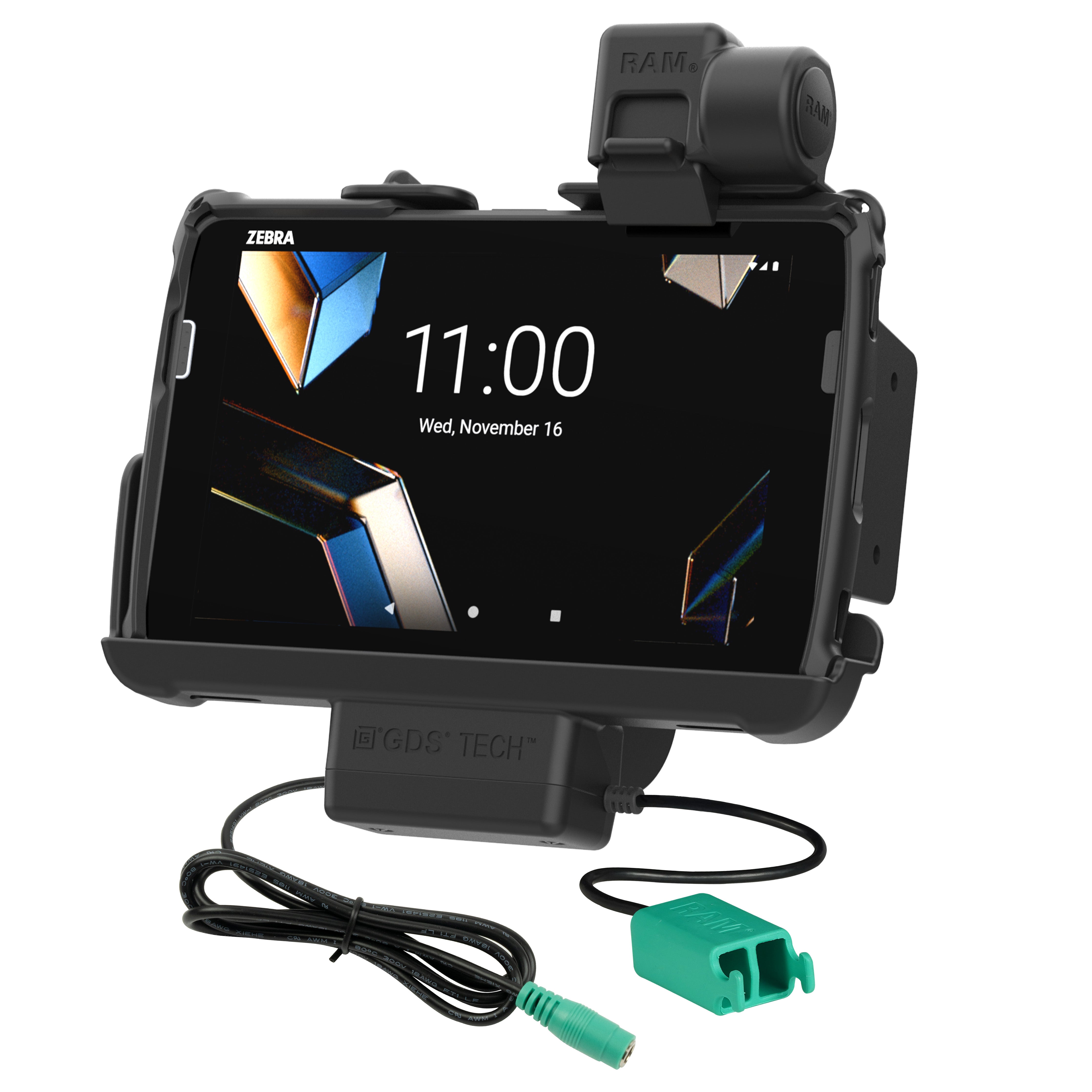 RAM® Tough-Dock™ Power + Dual USB med lås til Zebra ET4x 8"