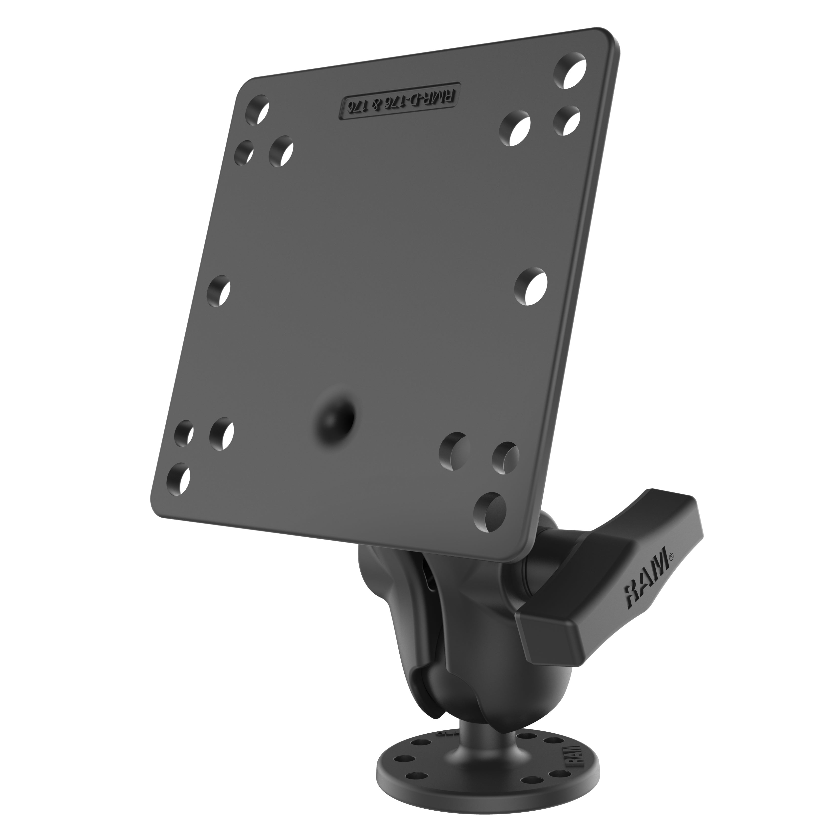 RAM® dubbele kogelhouder met 100x100mm VESA-plaat – C-formaat kort