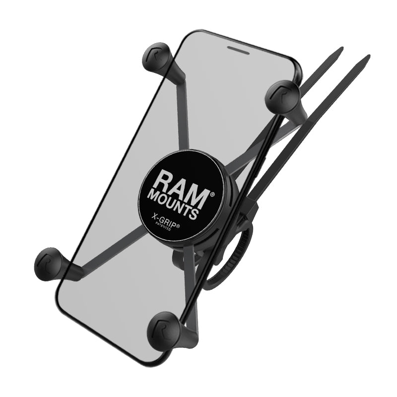 RAM® X-Grip® houder voor grote telefoons met RAM® EZ-On/Off™ fietsbasis