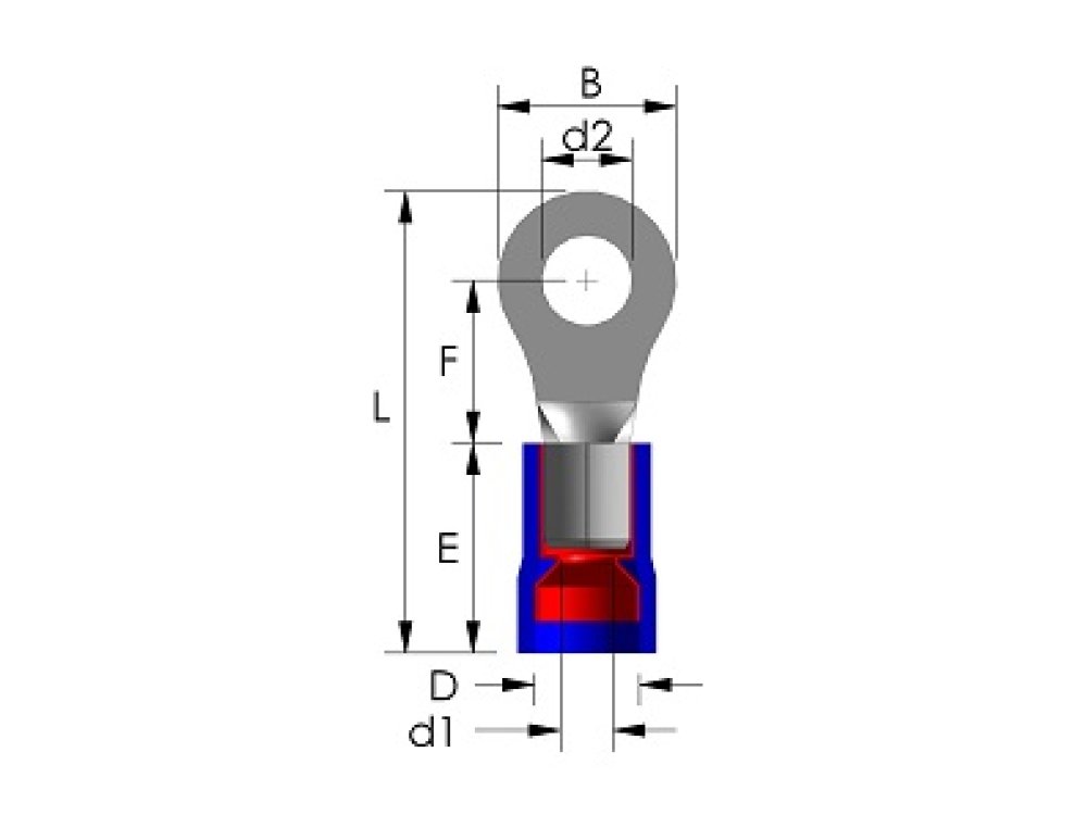 Cosse à œillet 6,5mm rouge 636