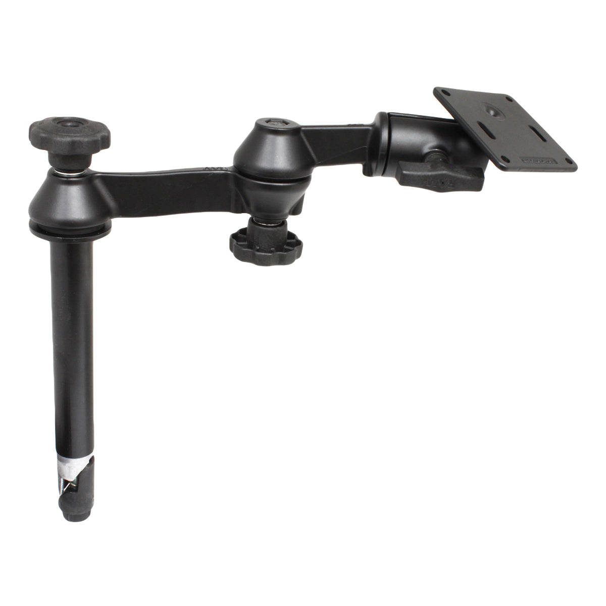 RAM® 8" bovenpaal met dubbele zwenkarmen & 75x75mm VESA-plaat