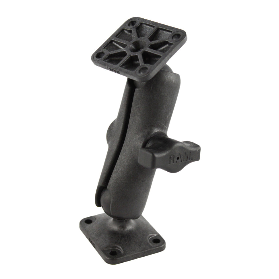 RAM® composiet dubbele kogelhouder met rechthoekige AMPS-platen - medium