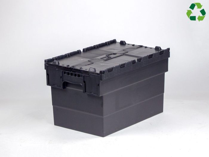 Distributionskasse E-line Distribox, kassedele sort, lågdele sort 63 liter