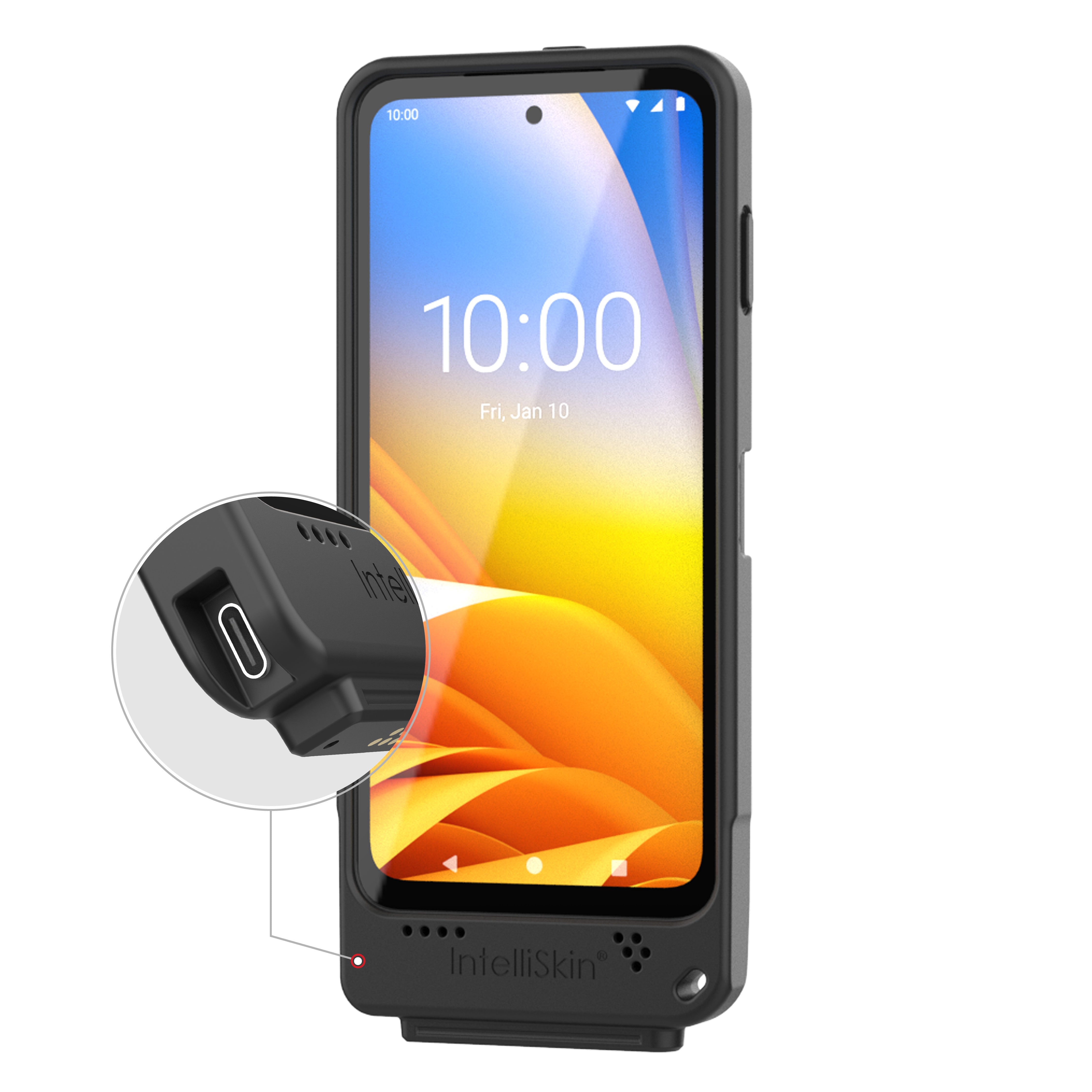 IntelliSkin® voor Zebra EM45 met externe USB-C poort - Geen riemclip