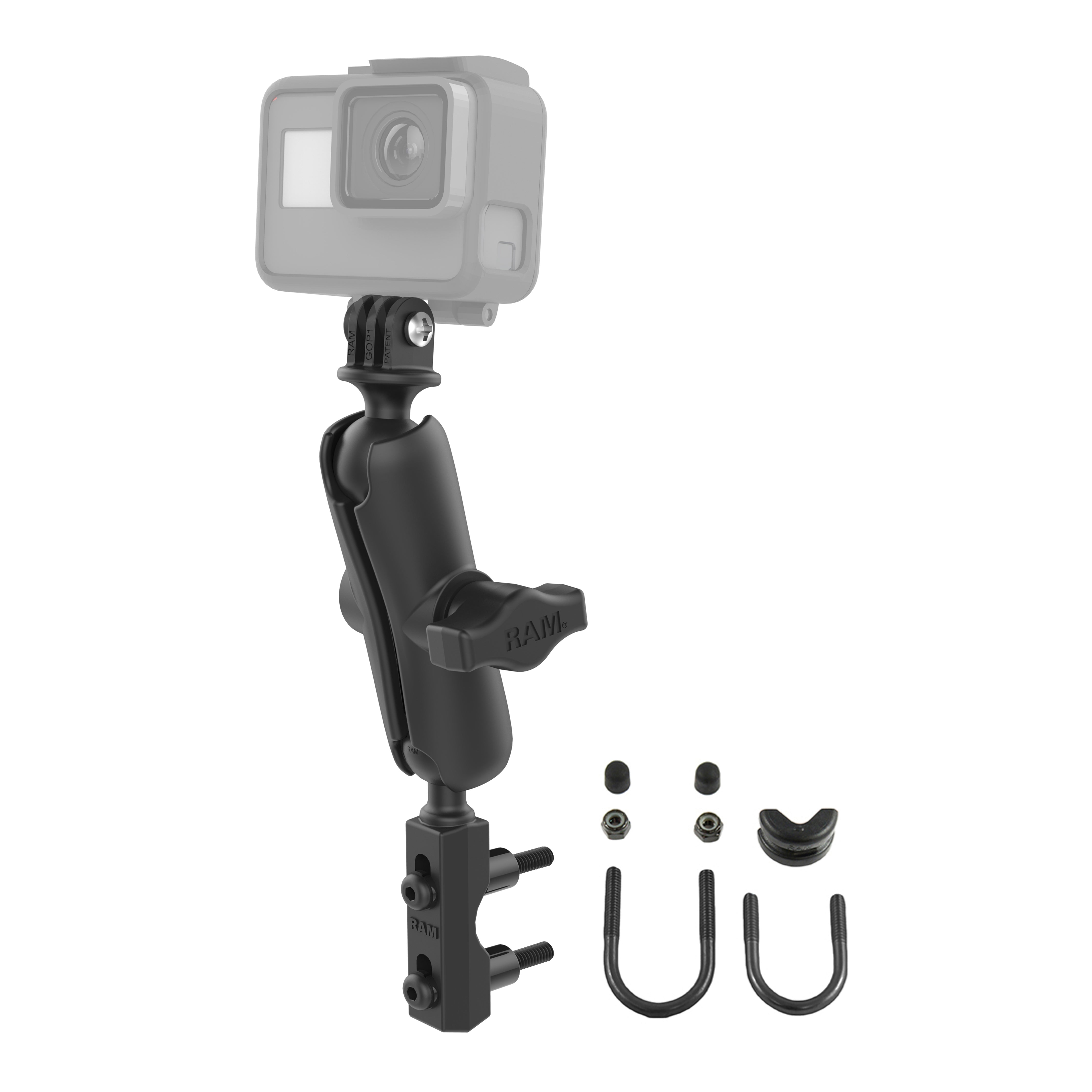 RAM® rem-/koppelingsreservoir houder met universele action camera-adapter