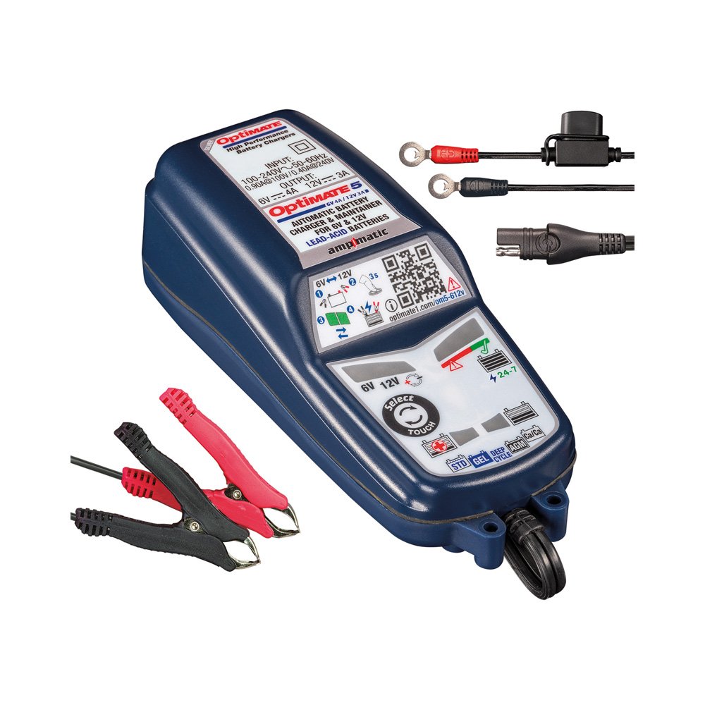 Druppellader OptiMate 5 VoltMatic 6V-4A / 12V-3A Silver