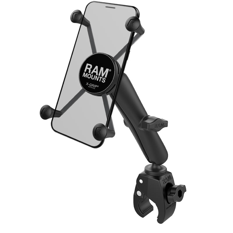 RAM® X-Grip® houder voor grote telefoons met Tough-Claw™ kleine klembasis - lang