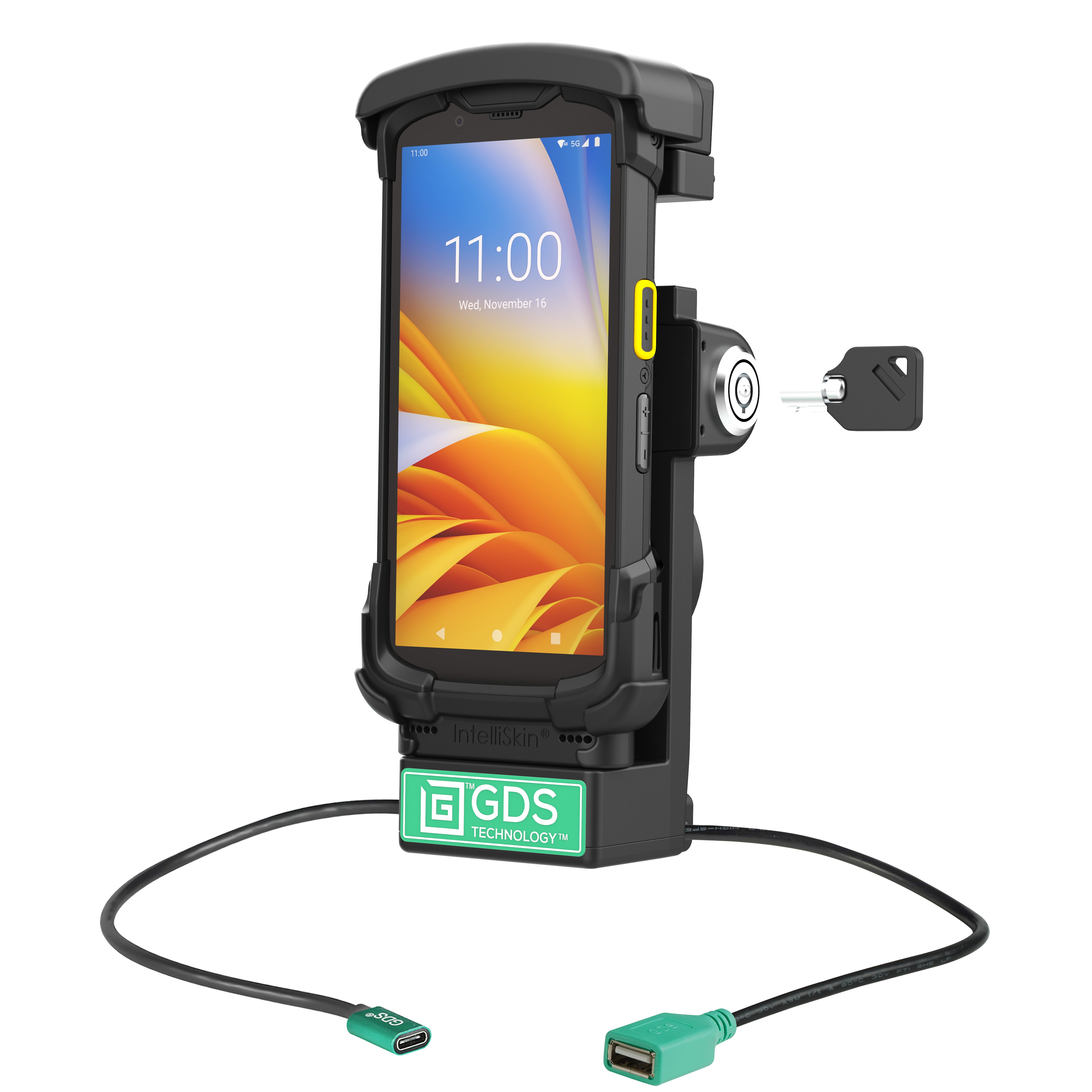 GDS® vergrendelbare gevoede dock + USB-A voor Zebra TC73/78