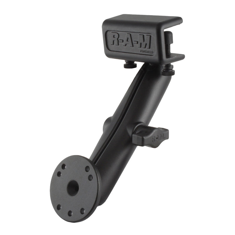 RAM® support à pince pare-soleil avec plaque ronde