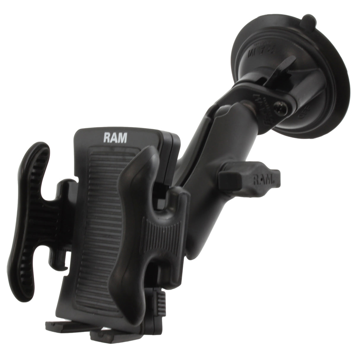 RAM® Twist-Lock™ zuignaphouder met verende telefoonhouder