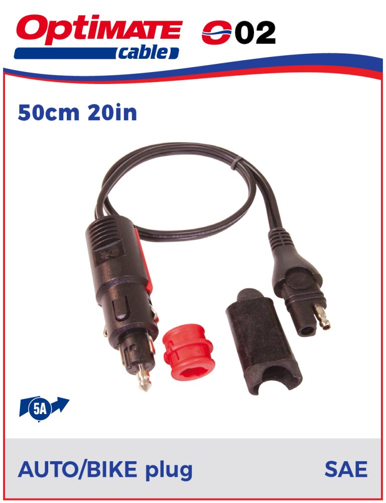 Adapter SAE naar auto/motor stekker